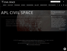Tablet Screenshot of civspace.jhuapl.edu